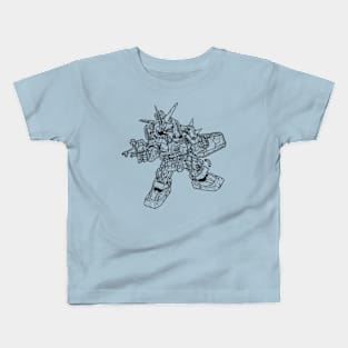 gundam lineart 78 Kids T-Shirt